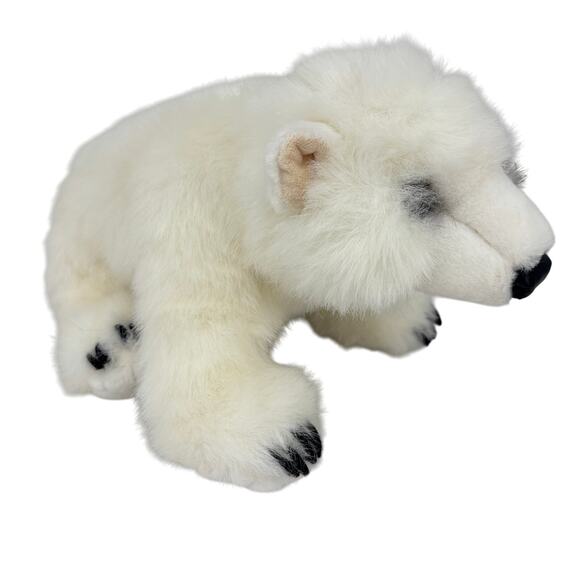 Folkmanis Polar Bear Cub Plush Puppet Full Body 14 Inch Realistic Stuffed Toy - Picture 1 of 10